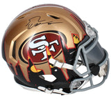 George Kittle Autographed San Francisco 49ers Custom Ripped Authentic Helmet W/ Visor Beckett Witnessed