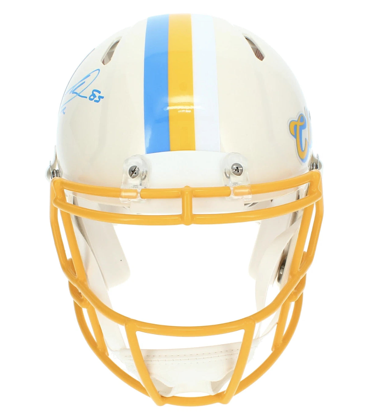 Antonio Gates Autographed Chargers RETRO Speed Authentic Helmet Beckett Witnessed