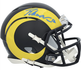 Puka Nacua Autographed Los Angeles Rams Black Rivalries Speed Mini Helmet Fanatics