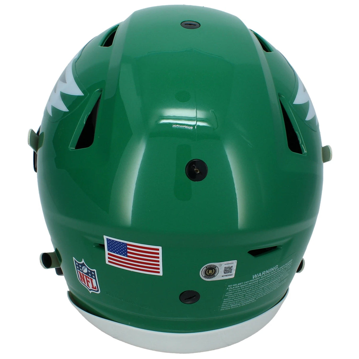 Makai Lemon Autographed Philadelphia Eagles 2023 Kelly Green Alternate Speedflex Authentic Helmet Beckett Witnessed