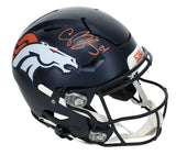 Champ Bailey Autographed Denver Broncos Speedflex Authentic Helmet Beckett Witnessed