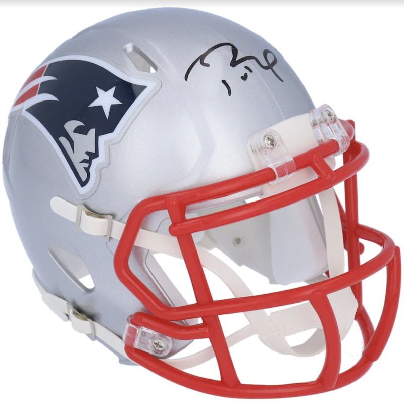 TOM BRADY Autographed New England Patriots Speed Mini Helmet FANATICS