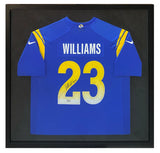 Kyren Williams Autographed Los Angeles Rams Framed Blue Nike Game Jersey Beckett Witnessed