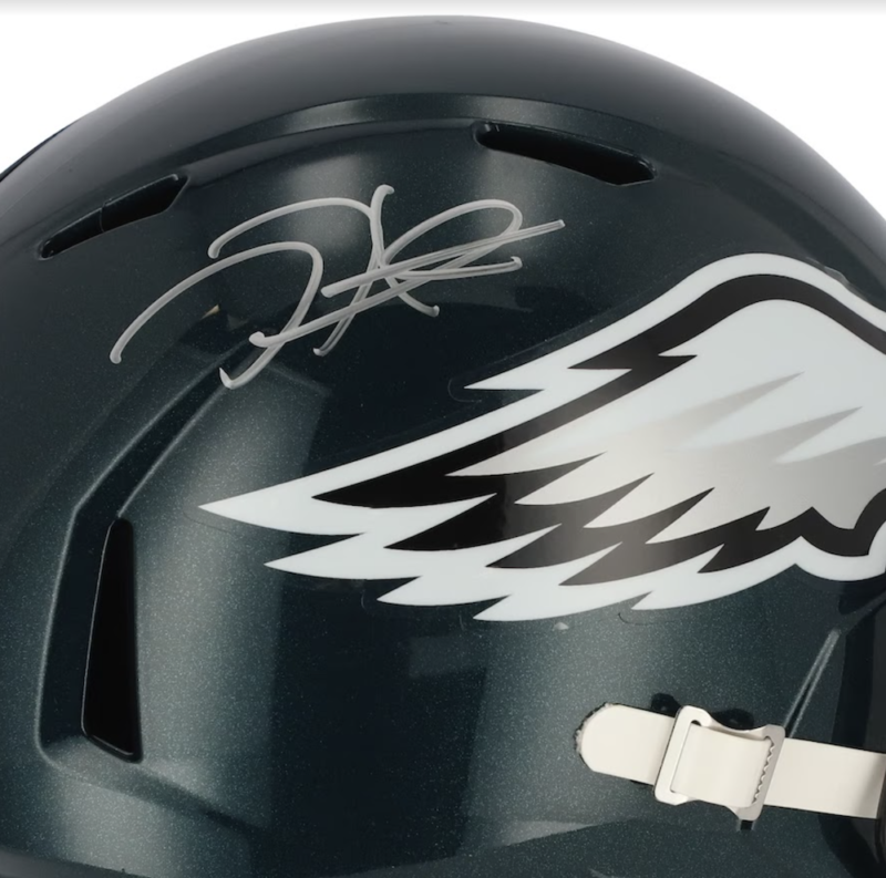 Jalen Hurts Autographed Philadelphia Eagles Speed Full Size Helmet Fanatics