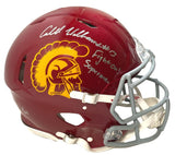 CALEB WILLIAMS Autographed/Multi-Inscribed "Fight On! Superman" USC Trojans Speed Authentic Helmet FANATICS LE 25
