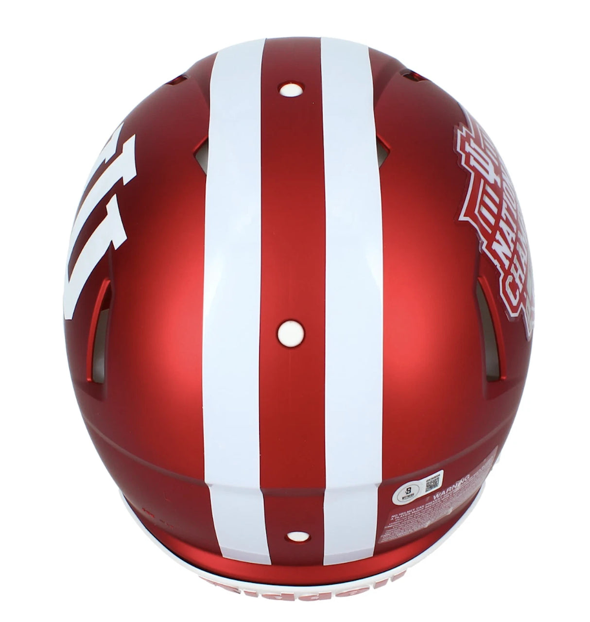 Aidan Fisher Autographed/Inscribed "2025 National Champs" Indiana Hoosiers National Champions Logo Speed Authentic Helmet Beckett Witnessed