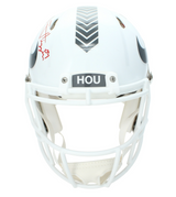 Jayden Higgins Autographed Houston Texans 2024 Salute to Service Speed Authentic Helmet Beckett Witnessed