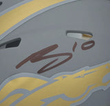 Bo Nix Autographed Denver Broncos Slate Speed Mini Helmet Fanatics