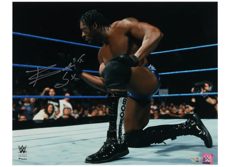 Booker T Autographed/Inscribed "5x" WWE Spinaroonie 16" x 20" Photograph Fanatics