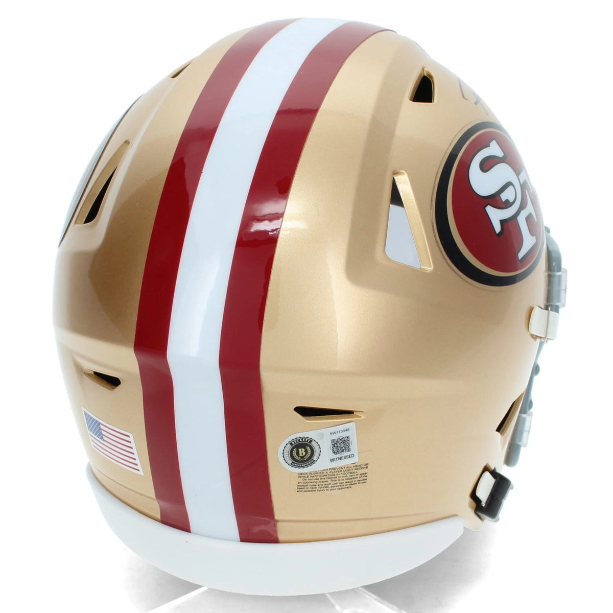 Rod Woodson Autographed San Francisco 49ers Speedflex Midi Helmet Beckett Witnessed