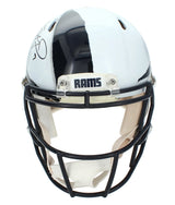 Matthew Stafford Autographed Rams Throwback Custom Painted "Ripped" Speed Authentic Helmet Beckett Witnessed