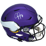 Justin Jefferson Autographed Minnesota Vikings Speedflex Authentic Helmet Beckett Witnessed
