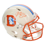 Champ Bailey Autographed Denver Broncos RETRO Speed Authentic Helmet Beckett Witnessed
