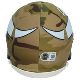 Justin Jefferson Autographed Minnesota Vikings CAMO Speed Mini Helmet Beckett Witnessed
