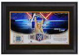 Carmella Autographed WWE Framed 10" x 18" Golden Moments April 10th, 2018 Smackdown Collage with a Piece of Match-Used Canvas LE 99 Fanatics