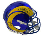 Matthew Stafford/Cooper Kupp Dual Autographed Los Angeles Rams SB LVI Champs Logo Authentic Helmet Fanatics