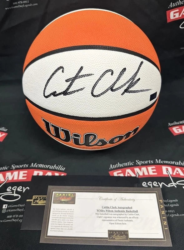 Caitlin Clark Autographed Indiana Fever Authentic Wilson Basketball Panini