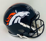 PEYTON MANNING Autographed/Inscribed "HOF 21" Denver Broncos Speed Full Size Helmet FANATICS