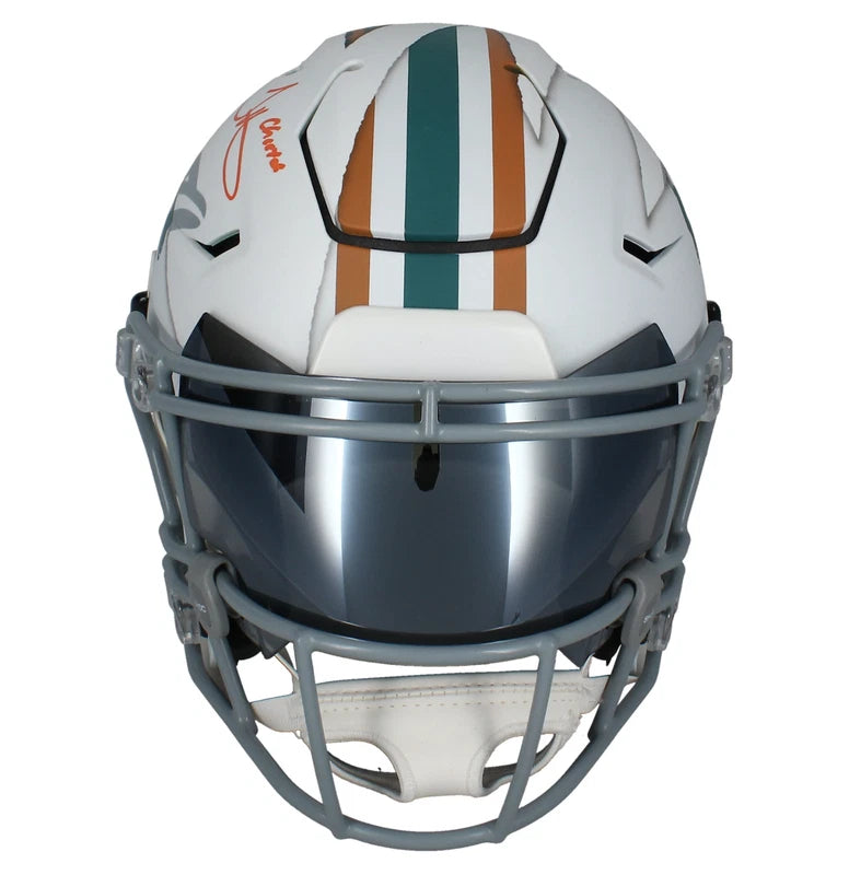 Tyreek Hill Autgraphed/Inscribed "CHEETAH" Miami Dolphins FSM Custom Painted "Ripped" Speedflex Authentic Helmet Beckett Witnessed LE 1/2
