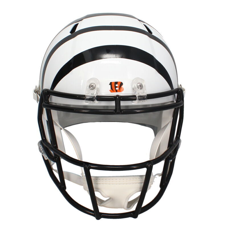Jeff Blake Autographed Cincinnati Bengals 2022 White Alternate Speed Full Size Helmet Beckett Witnessed