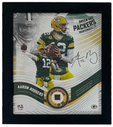 AARON RODGERS Framed Green Bay Packers 15" x 17" Game Used Football Collage LE 12/50