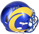 Kyren Williams Autographed (In Yellow) Los Angeles Rams Speed Authentic Helmet Beckett Witnessed