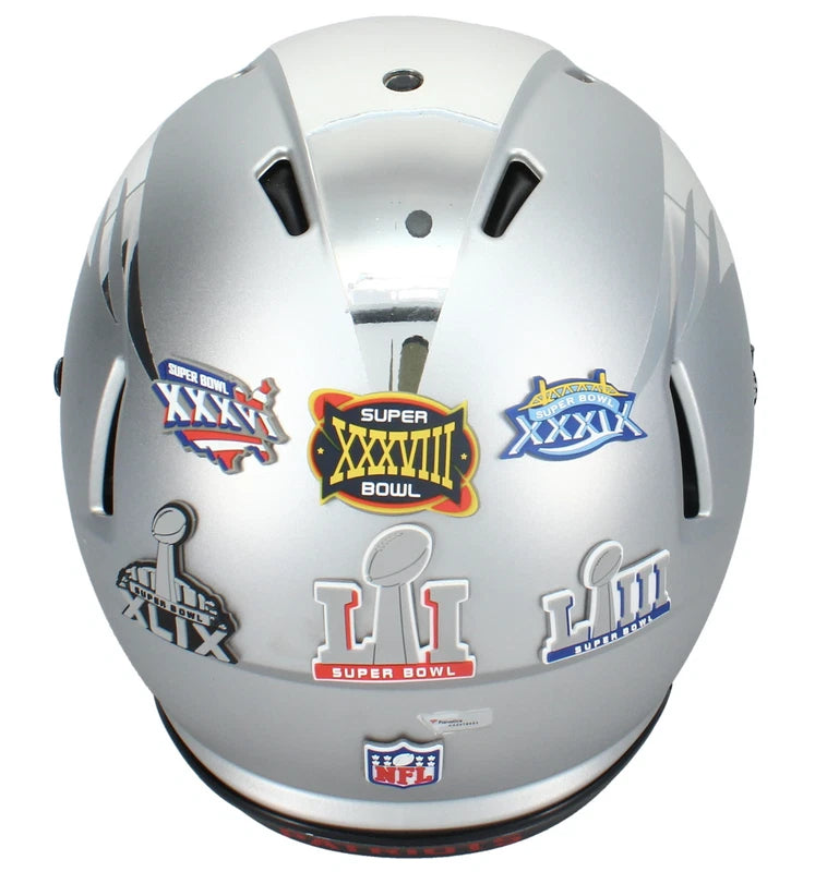 Tom Brady Autographed New England Patriots ECC Custom Two Color Chrome Speed Authentic Helmet Fanatics