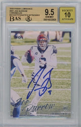 Joe Burrow Autographed Cincinnati Bengals 2020 Panini Luminance #201 BGS 9.5/10 Rookie Card - 9,9.5,9.5,10 Subgrades Fanatics