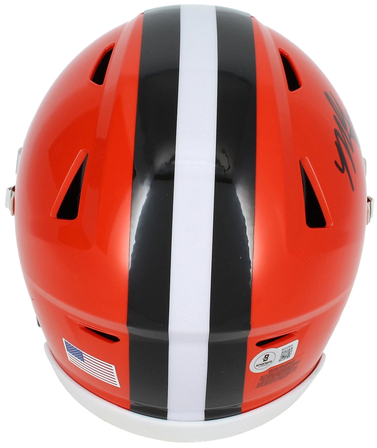 Myles Garrett Autographed Cleveland Browns Speedflex Midi Helmet Beckett Witnessed