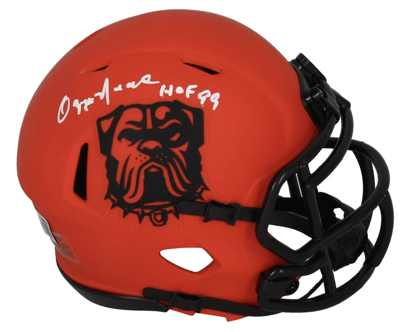 Ozzie Newsome Autographed/Inscribed "HOF 99" Cleveland Browns RAVE Speed Mini Helmet Beckett Witnessed