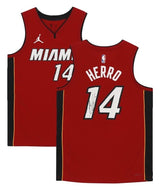 TYLER HERRO Autographed Miami Heat Red Nike Swingman Jersey FANATICS
