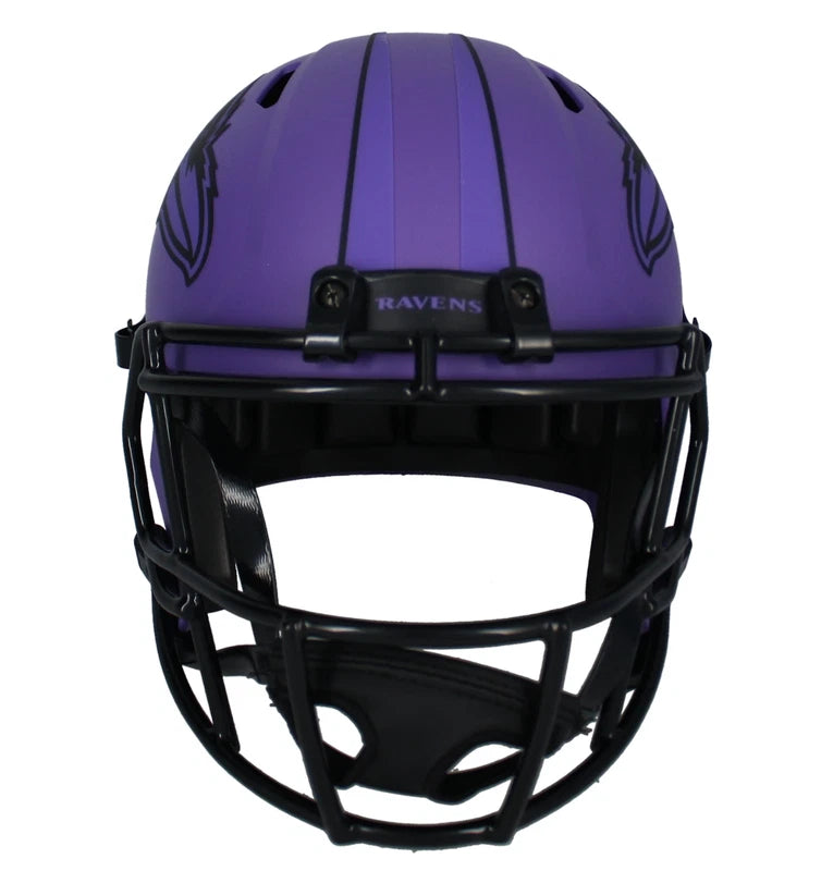 Ed Reed Autographed Baltimore Ravens RAVE Speed Full Size Helmet Beckett Witnessed