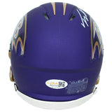 Trey Hendrickson Autographed Baltimore Ravens Purple 2026 Alternate Speed Mini Helmet JSA Witnessed