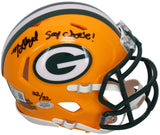MarShawn Lloyd Autographed/Inscribed "Say Cheese!" Green Bay Packers Speed Mini Helmet GDL/Beckett LE 32/32