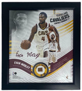EVAN MOBLEY Framed Cleveland Cavaliers 15" x 17" Game Used Basketball Collage LE 1/50