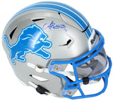 Amon-Ra St. Brown Autographed Detroit Lions Speedflex Midi Helmet Beckett Witnessed