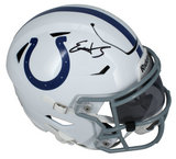 Edgerrin James Autographed Indianapolis Colts Speedflex Midi Helmet Beckett Witnessed