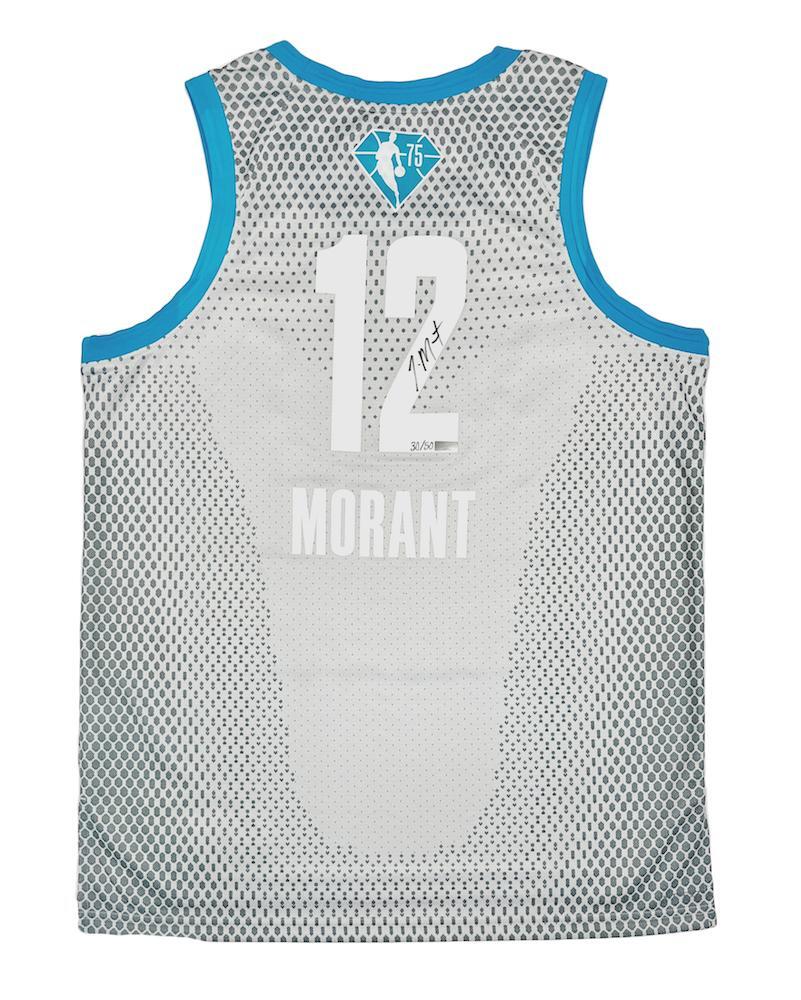 JA MORANT Autographed 2022 NBA-All Star Gray Nike Swingman Jersey LE 50 PANINI