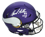 Jared Allen Autographed/Inscribed "HOF 25" Minnesota Vikings Speedflex Authentic Helmet Beckett Witnessed