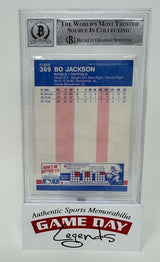 Bo Jackson Autographed Kansas City Royals 1987 Fleer Baseball #369 Rookie Card BAS Auto 10