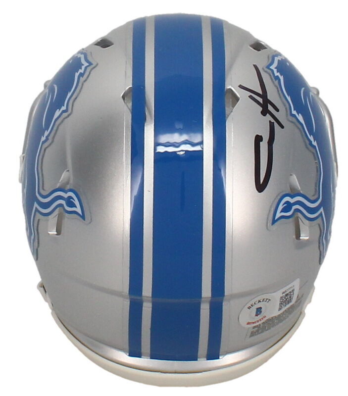 Aidan Hutchinson Autographed Detroit Lions Speed Mini Helmet Beckett Witnessed