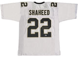 Rashid Shaheed of the New Orleans Autographed Saints White Custom Jersey Beckett