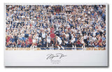 MICHAEL JORDAN Signed "98 Last Shot vs. Jazz" Illustration UDA.