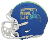 Cooper DeJean Philadelphia Eagles Autographed (White Ink) Super Bowl LIX Speed Logo Mini Helmet Fanatics