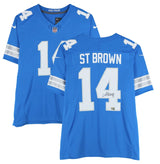 Amon-Ra St. Brown Autographed Detroit Lions Blue Nike F.U.S.E. Limited Jersey Fanatics