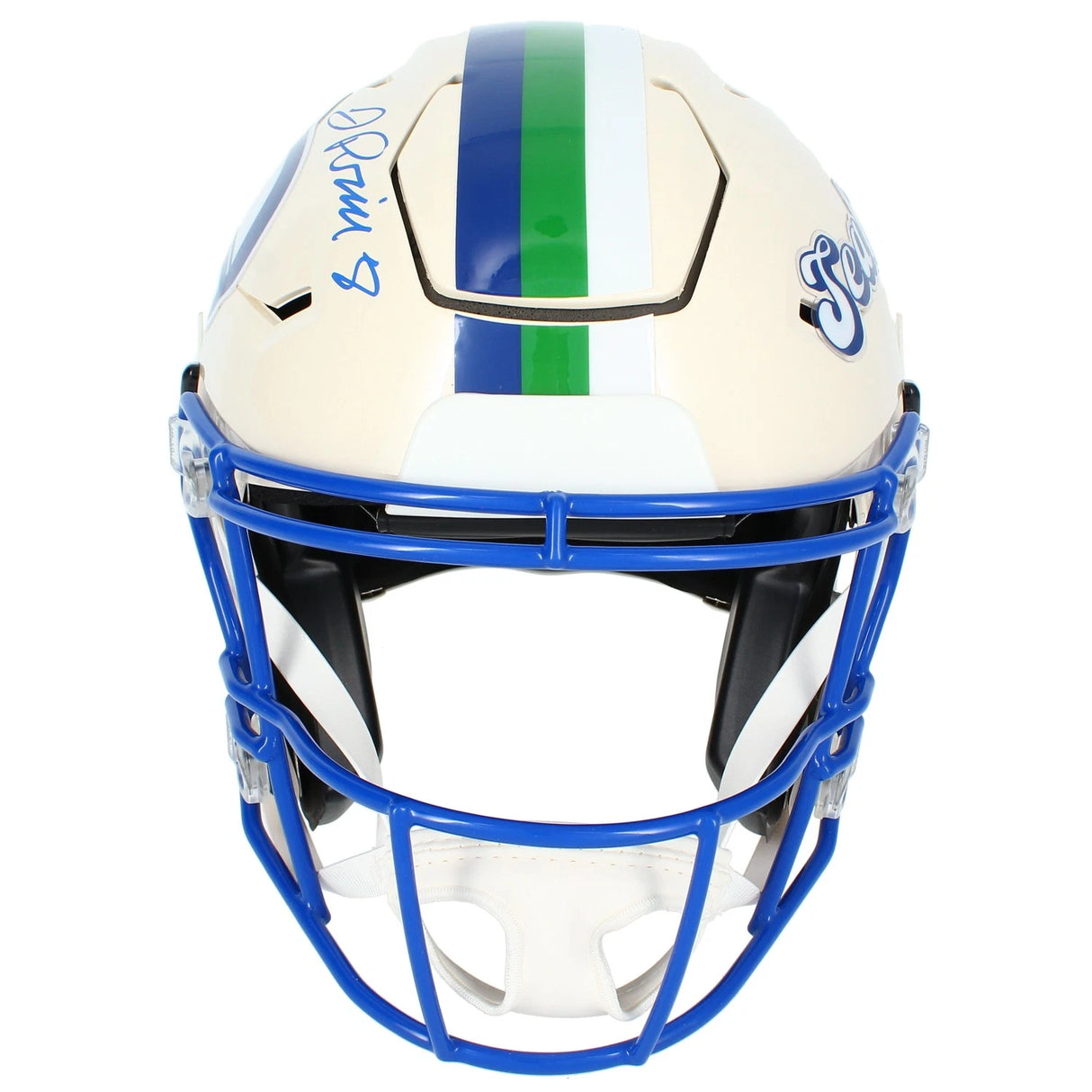 Jadarian Price Autographed Seattle Seahawks Green RETRO Speedflex Authentic Helmet Beckett Witnessed