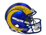 MATTHEW STAFFORD Autographed Los Angeles Rams SB LVI Champs Logo Speed Full Size Helmet FANATICS