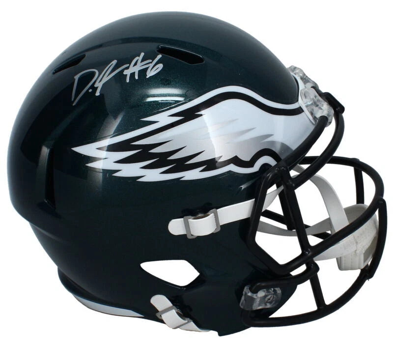 Devonta Smith Autographed Philadelphia Eagles Speed Full Size Helmet Fanatics