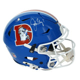 John Elway Autographed Denver Broncos 1975-06 Throwback Speedflex Authentic Helmet Beckett Witnessed