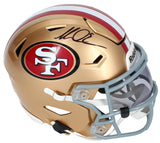 Mike Evans Autographed San Francisco 49ers Speedflex Midi Helmet Beckett Witnessed